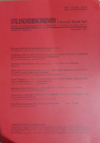 Civil Engineering Dimension : Journal of Civil Engineering Science and Application Vol.19 No.2