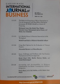 Gadjah Mada International Journal Of Business Vol. 18 No. 2