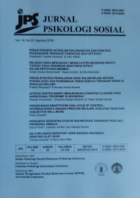 Jurnal Psikologi Sosial Vol.16 No.2