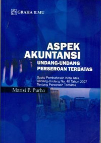 Aspek Akuntansi : Undang-undang Perseroan Terbatas