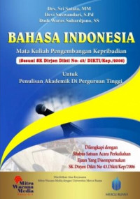 Bahasa Indonesia Mata Kuliah Pengembangan Kepribadian