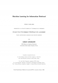 Machine Learning for Information Retrieval