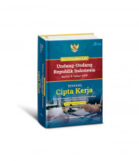 Undang-Undang Republik Indonesia Nomor 11 Tahun 2020 Tentang Cipta Kerja